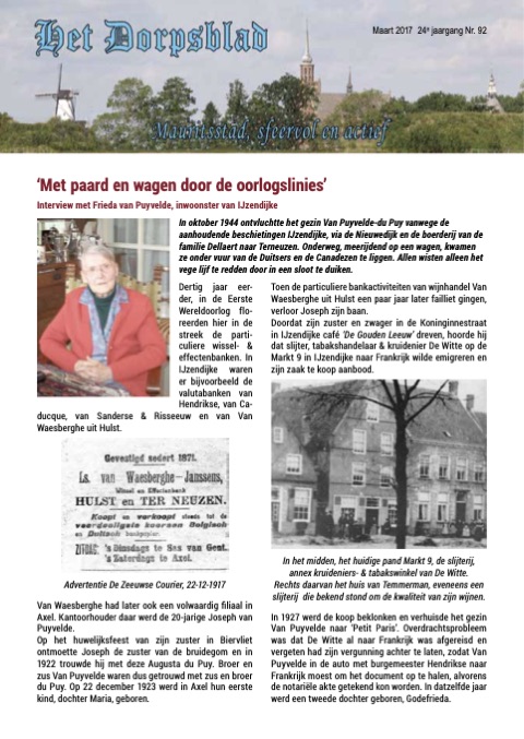 Voorpagina van Het Dorpsblad, maart 2017