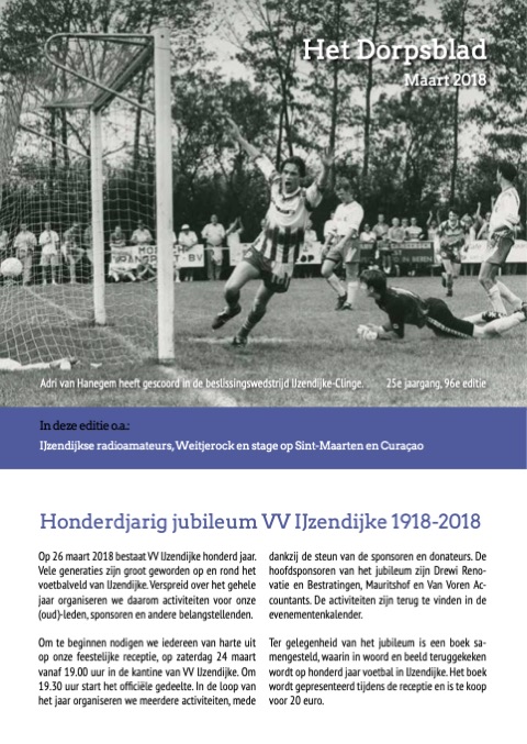 Voorpagina van Het Dorpsblad, maart 2018