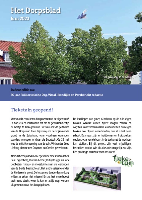 Voorpagina van Het Dorpsblad, juni 2023