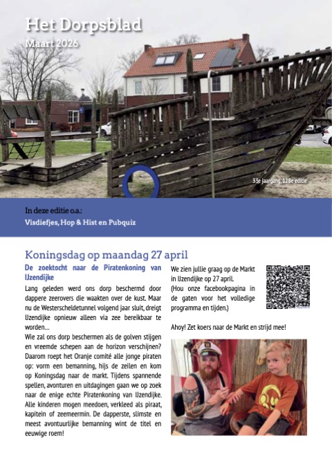 Voorpagina van Het Dorpsblad, maart 2026